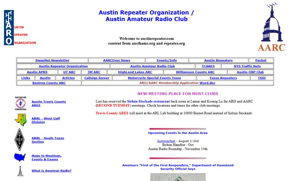 Peak-activity snapshot of austinrepeater.com from Aug 23, 2003