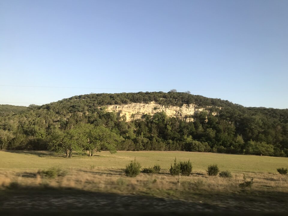 Rolling Texas Hill Country terrain that shapes radio coverage